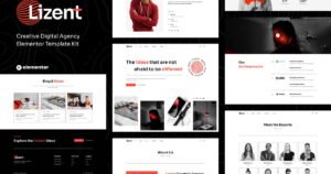 Lizent - Creative Digital Agency Elementor Template Kit - Nulled Download - EmpireGPL