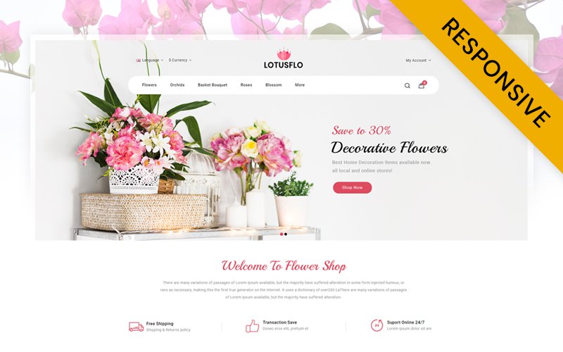 Lotusflo - Flowers Store OpenCart Responsive Template OpenCart Template - Nulled Download - EmpireGPL