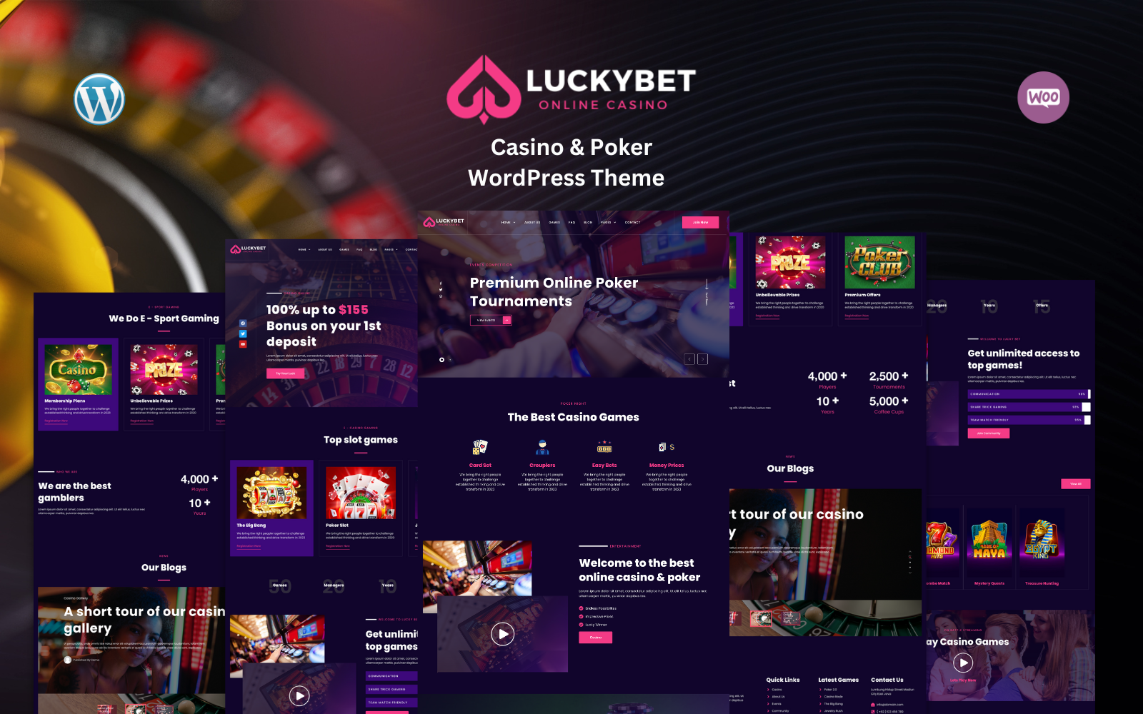 Lucky Bet - Casino & Poker WordPress Theme - Nulled Download - EmpireGPL