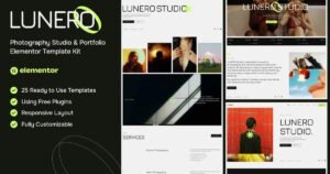 Lunero - Photography Studio & Portfolio Elementor Template Kit - Nulled Download - EmpireGPL