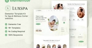Luxspa – Spa & Wellness Center Elementor Template Kit - Nulled Download - EmpireGPL