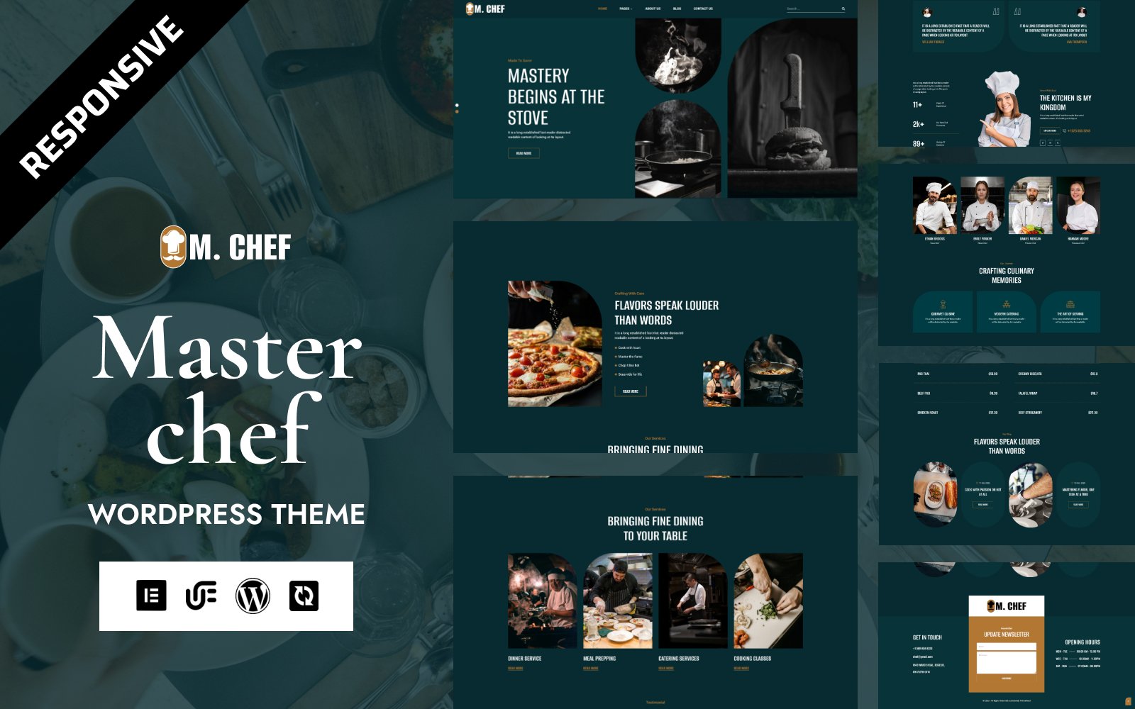 M. Chef - Personal Chef, Catering And Cooking Services WordPress Elementor Theme WordPress Theme - Nulled Download - EmpireGPL