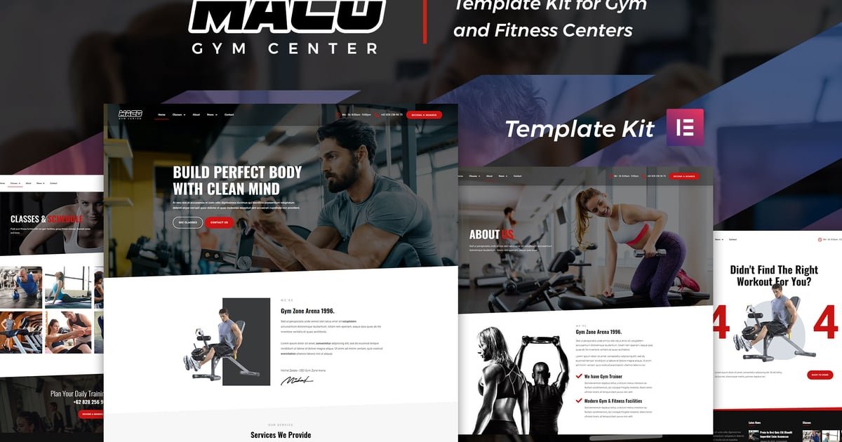 Maco Kit - Gym & Fitness Elementor Template Kit - Nulled Download - EmpireGPL