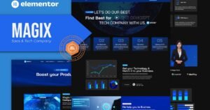 Magix - Saas & Tech Company Elementor Template Kit - Nulled Download - EmpireGPL