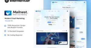 Mailnest - Modern Email Marketing Elementor Template Kit - Nulled Download - EmpireGPL