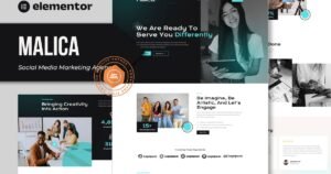 Malica - Social Media Marketing Agency Elementor Template Kit - Nulled Download - EmpireGPL