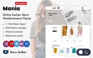 Mania - Online Fashion Store Elementor WooCommerce Responsive Theme WooCommerce Theme - Nulled Download - EmpireGPL