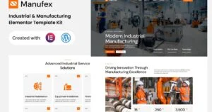 Manufex - Industrial & Manufacturing Elementor Template Kit - Nulled Download - Empiregpl