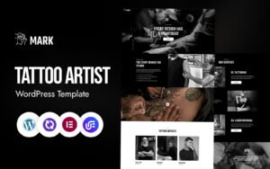 Mark – Tattoo Artist And Studio WordPress CMS Elementor Template WordPress Theme - Nulled Download - EmpireGPL