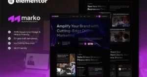 Marko - Digital Marketing Agency Elementor Template Kit - Nulled Download - EmpireGPL