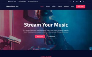 Marsh Music Pro - Elementor Based Music WordPress Theme - Nulled Download - EmpireGPL