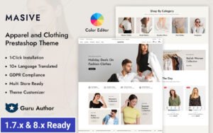Masive - Clothing and Fashion Accessories Store Prestashop Responsive Theme PrestaShop Theme - Nulled Download - EmpireGPL