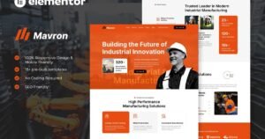 Mavron - Industrial & Manufacturing Elementor Template Kit - Nulled Download - EmpireGPL
