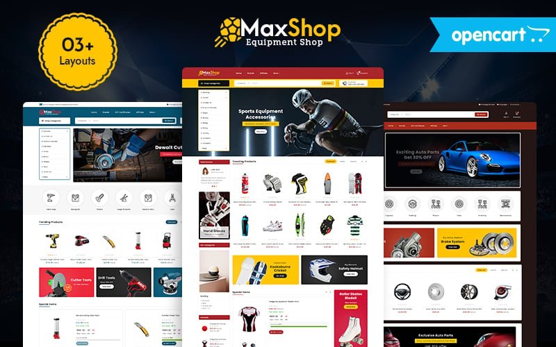MaxShop – Sports, Tools & Auto Parts OpenCart Ecommerce Theme OpenCart Template – Nulled Download – EmpireGPL