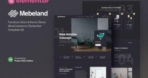 Mebeland – Furniture Store Elementor Pro Template Kit - Nulled Download - EmpireGPL