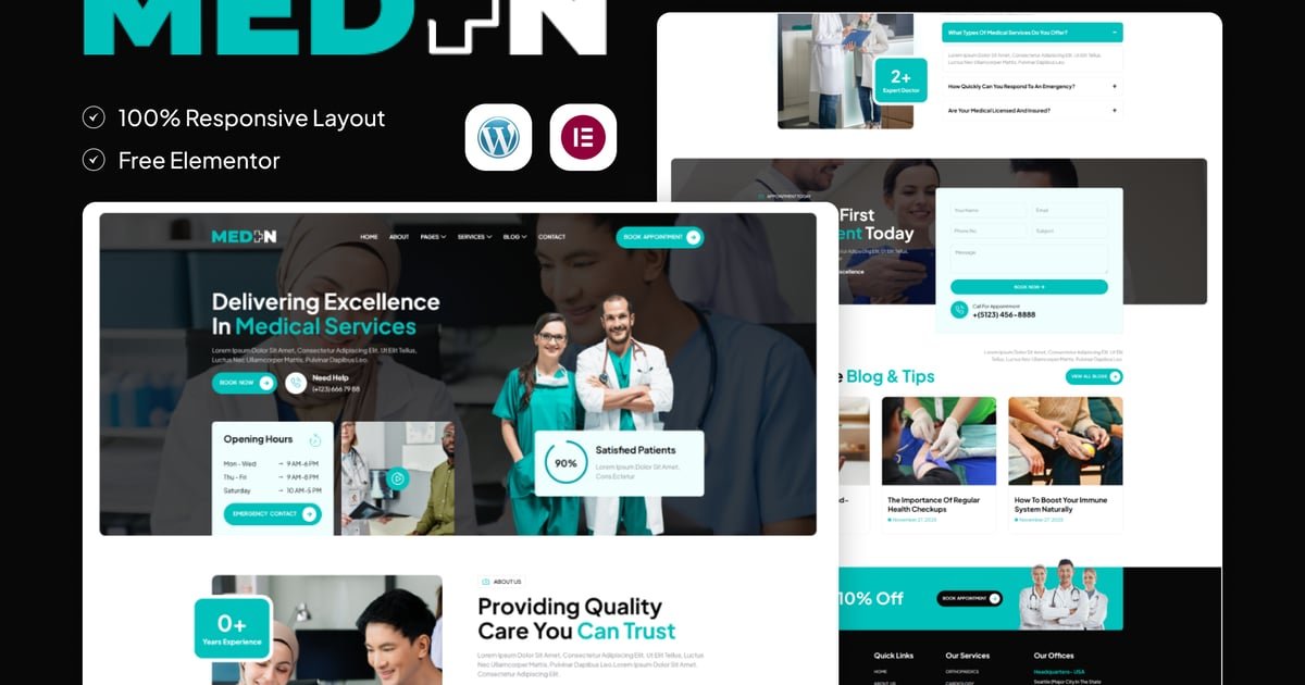 Meden – Health & Medical Elementor Template Kit – Nulled Download – EmpireGPL