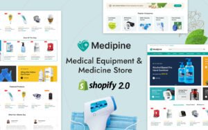 Medipine - Medical Equipment & Medicine Store Shopify 2.0 Responsive Theme Shopify Theme - Nulled Download - EmpireGPL