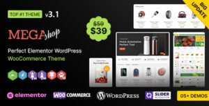 Mega Shop WP - Multipurpose Elementor WooCommerce Theme - Nulled Download - EmpireGPL