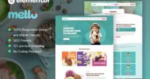 Mello - Ice Cream Shop & Company Elementor Template Kit - Nulled Download - EmpireGPL