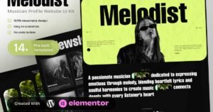 Melodist - Musician Profile Elementor Template Kit - Nulled Download - EmpireGPL