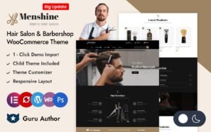 Menshine - Hair Salon & Barbershop Elementor WooCommerce Responsive Theme WooCommerce Theme - Nulled Download - EmpireGPL