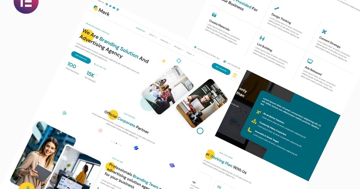 Merk - Branding Solution & Advertising Agency Elementor Template Kit - Nulled Download - EmpireGPL