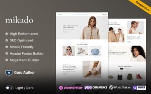 Mikado - Fashion Store WooCommerce Responsive Elementor Theme WooCommerce Theme - Nulled Download - EmpireGPL