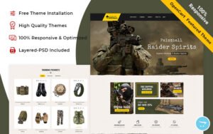Military - OpenCart Responsive Theme for weapons store OpenCart Template - Nulled Download - EmpireGPL