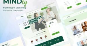 Mindly - Psychology, Therapy & Counseling Elementor Template Kit - Nulled Download - EmpireGPL