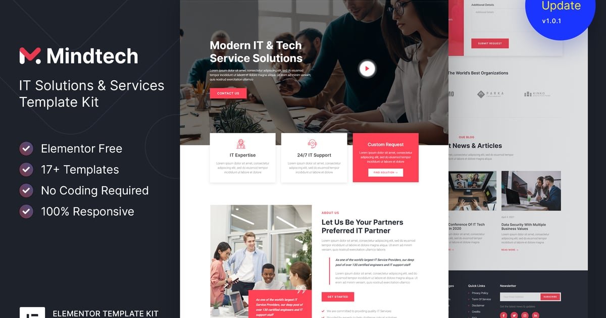 Mindtech – IT Solutions & Services Company Elementor Template Kit – Nulled Download – EmpireGPL