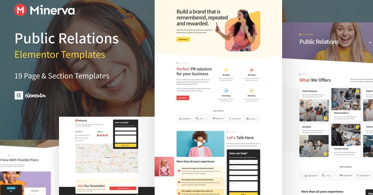 Minerva – Public Relation & Creative Agency Elementor Template Kit – Nulled Download – EmpireGPL