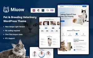 Miuow - Pet & Breeding Veterinary WordPress Them WordPress Theme - Nulled Download - EmpireGPL