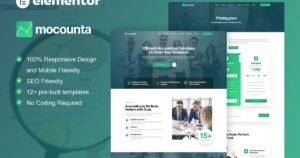 Mocounta - Accounting Firm Elementor Template Kit - Nulled Download - EmpireGPL