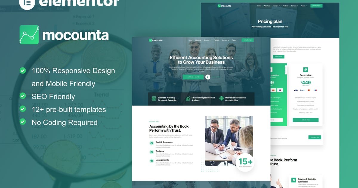 Mocounta - Accounting Firm Elementor Template Kit - Nulled Download - EmpireGPL