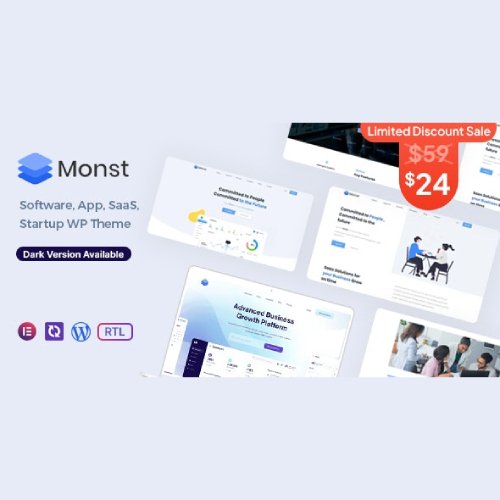Monst - App, SaaS & Software Startup WP Theme - Nulled Download - EmpireGPL