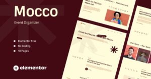 Moocoo - Event Organizer Elementor Template Kit - Nulled Download - EmpireGPL