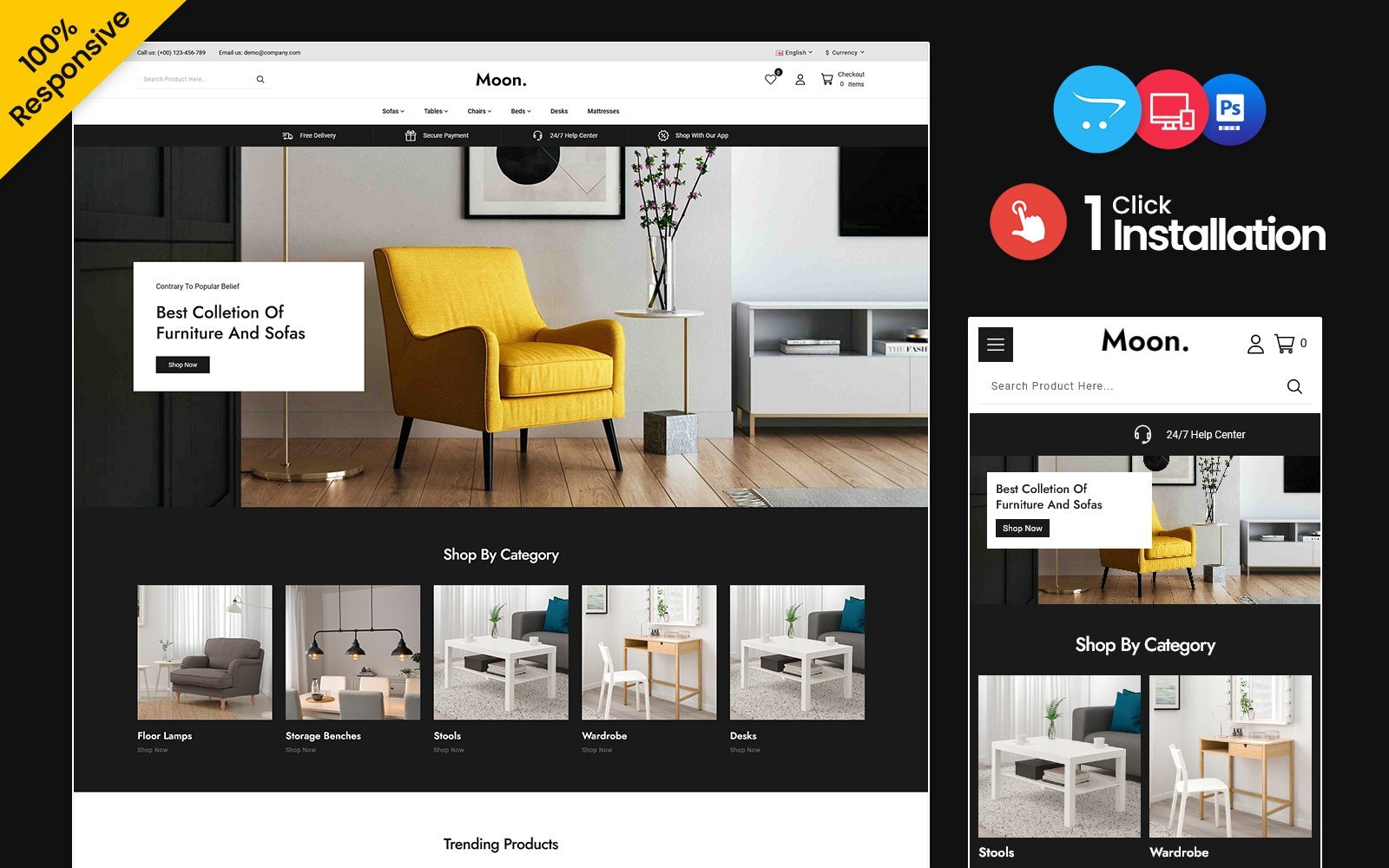 Moon – Furniture, Home Decor and Interior Multipurpose Responsive OpenCart Store OpenCart Template – Nulled Download – EmpireGPL
