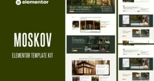 Moskov - Eco-Friendly Cabin Rental Adventure Elementor Template Kit - Nulled Download - EmpireGPL