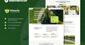 Mowix - Landscaping & Gardening Elementor Pro Template Kit - Nulled Download - EmpireGPL
