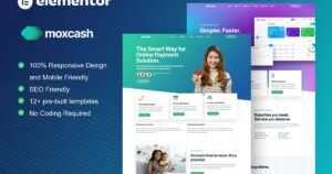 MoxCash - Online Payment Gateway Elementor Pro Template Kit - Nulled Download - EmpireGPL