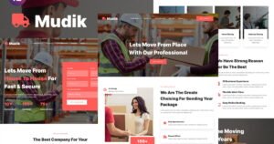 Mudik - Moving & Transportation Services Elementor Template Kit - Nulled Download - EmpireGPL