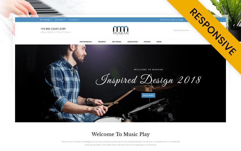 Musean - Musical Store OpenCart Responsive Template OpenCart Template - Nulled Download - EmpireGPL