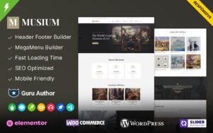 Musium - Art Gallery and Museum WordPress Theme - Nulled Download - EmpireGPL