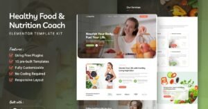 Naurite - Healthy Food & Nutrition Coach Elementor Template Kit - Nulled Download - EmpireGPL