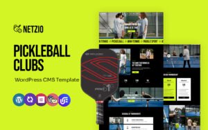 Netzio - Pickleball Clubs Multipurpose WordPress Elementor Theme WordPress Theme - Nulled Download - EmpireGPL