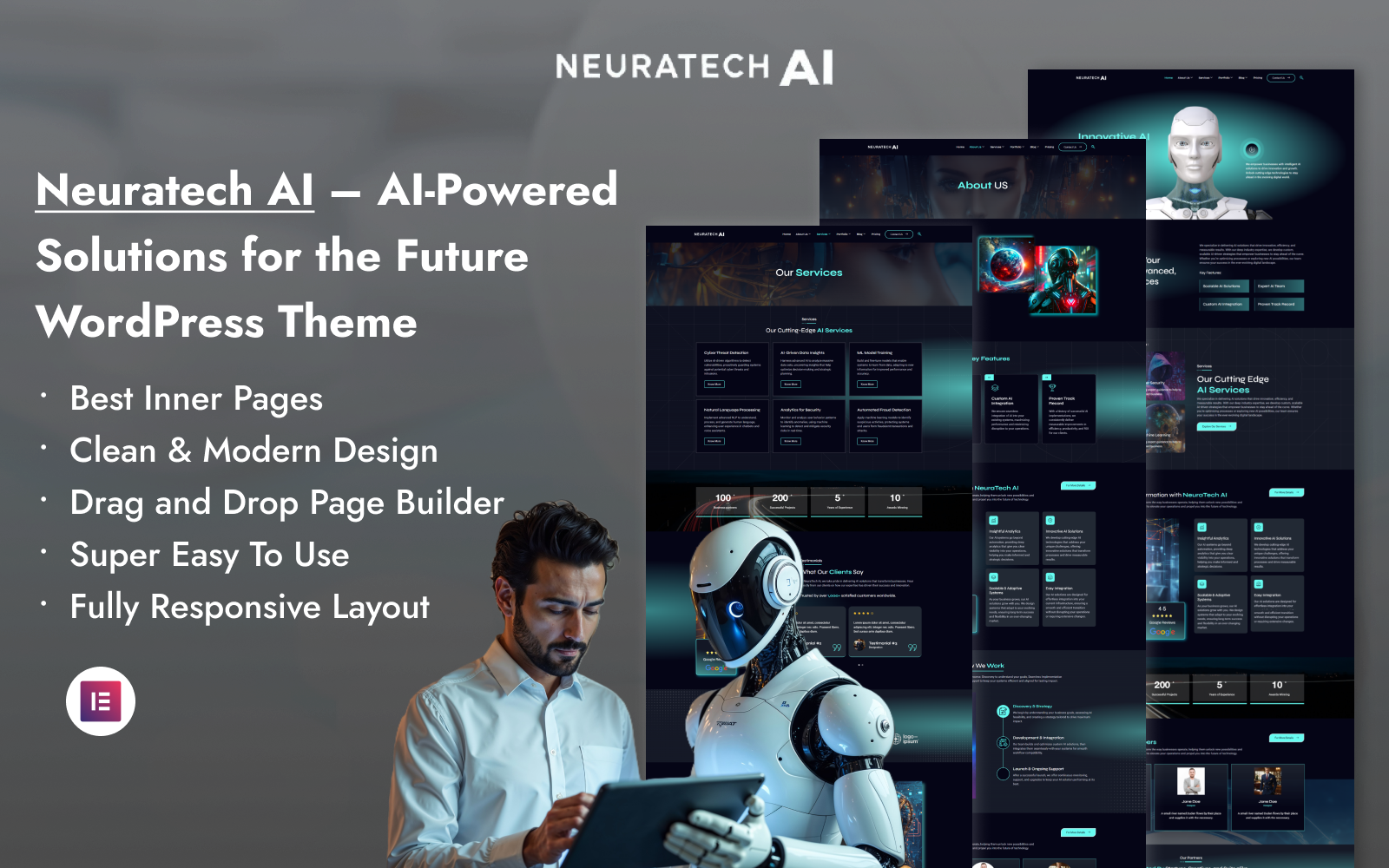 Neuratech – AI Marketing Agency WordPress Elementor Template Kit Elementor Kit - Nulled Download - EmpireGPL