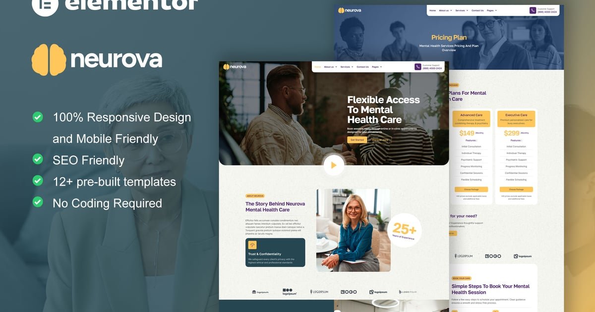 Neurova – Mental Health & Therapy Elementor Template Kit – Nulled Download – EmpireGPL