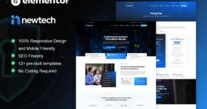 NewTech - IT Services Company Elementor Pro Template Kit - Nulled Download - EmpireGPL