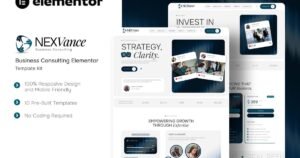 Nexvance - Business Consulting Elementor Template Kit - Nulled Download - EmpireGPL