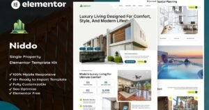 Niddo - Single Property Elementor Template Kit - Nulled Download - EmpireGPL